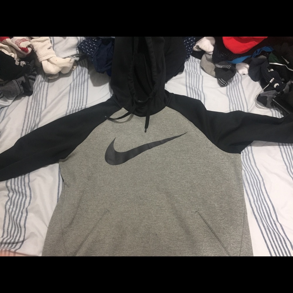 Black & Gray Nile Hoodie Size Large